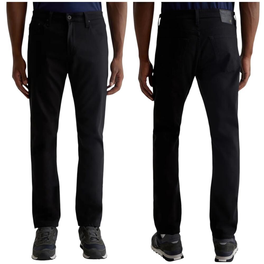 AG Adriano Goldschmied NWT The Everett Slim Straight Jeans Endless Black 40x32